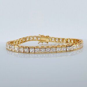 14K Gold 2ct Square Diamond Womens Tennis Bracelet 14 K Jewelry 6.5" 7" 7.5" 8"